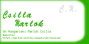 csilla marlok business card